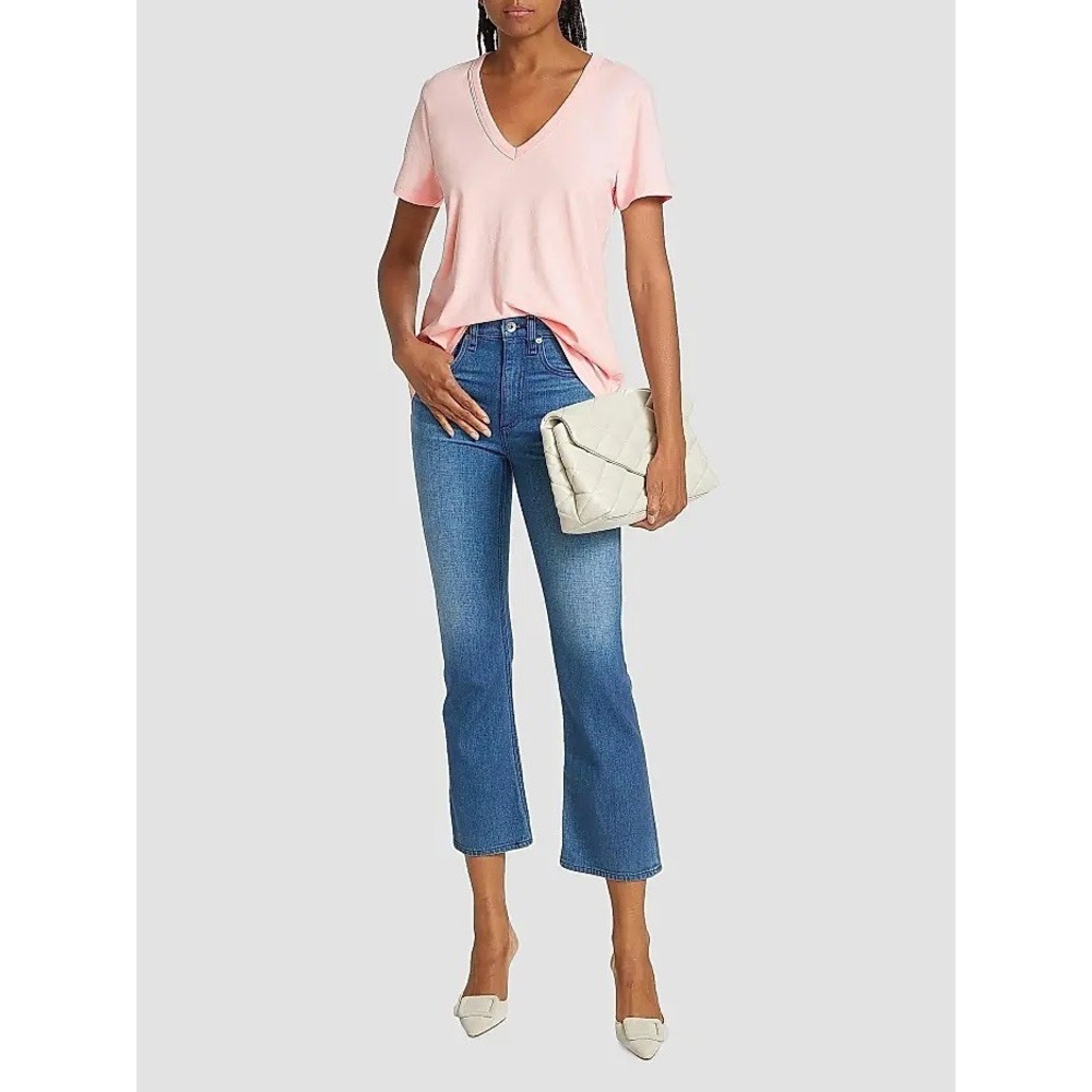 NWT Rag & Bone Nina High-Rise Ankle Flare Jeans Designer High End Denim sz 33